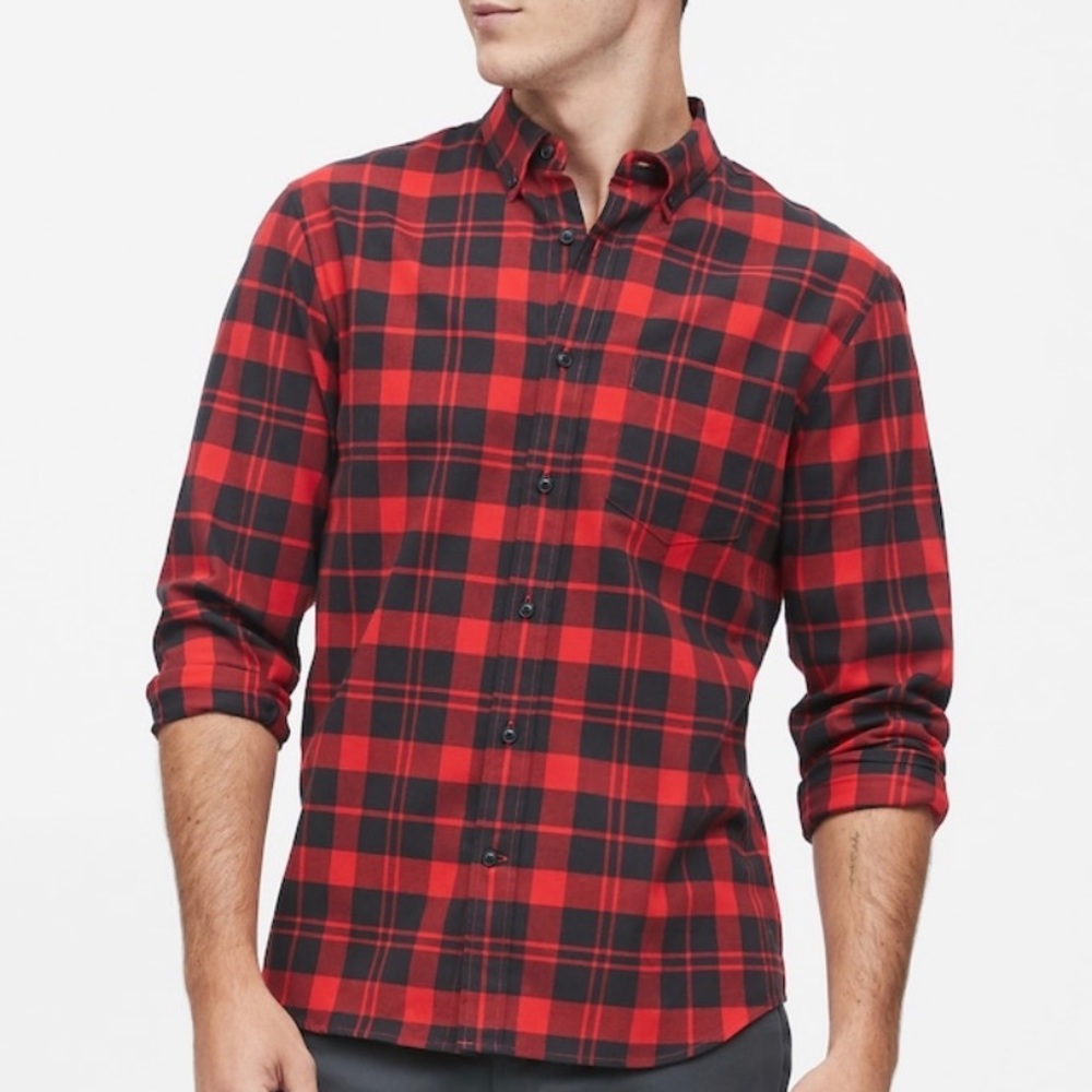 Banana Republic Untcked Slim Fit Flannel